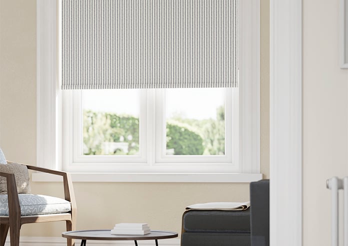 Emily Bond Oscar Stripe, Indigo - Twist&Fit Roller Blind - Image 5